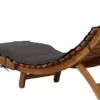 vidaXL Akazienholz Massiv Sonnenliege mit Auflage Klappbar Gartenliege Liegestuhl Holzliege Liege Gartenmöbel Saunaliege Strandliege Dunkelgrau - Image 4