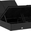 Yolola Rattan Sonnenliege für 2 Personen, Gartenliege, Entspannungsliege Doppelliege Sitzkissen, Polyrattan Liege für Innen & Außen - Image 8