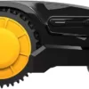 LANDXCAPE Mährobot LX799 für bis zu 300m² & 25% Steigung Automatischer Rasenmäher mit Seitenlast-Digitalanzeige 3-Messer-Schneid-/Mulchsystem Stoßerkennung Vernetzter Garten Roboter Schwarz/Organge - Image 5