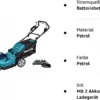 Makita DLM480PT2 Akku-Rasenmäher 2x18V / 5, 0 Ah, 2 Akkus + Ladegerät, Petrol - Image 3