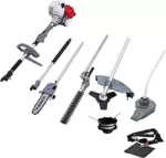 IKRA Gartenpflege Set Multitool IBKH 52 Benzin 5in1: Freischneider Rasentrimmer Entaster Heckenschere Laubbläser