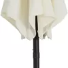 Kingsleeve Sonnenschirm 200 cm UV Schutz 50+ Kurbel Knickbar Wasserfest Alu Rund 2m Balkon Terrasse Garten Balkonschirm Kurbelschirm Marktschirm Beige - Image 9