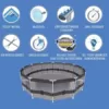 Bestway Steel Pro Max Frame Pool Komplettset Deluxe, rund, Rattan-Optik, 366 x 100 cm - Image 7