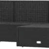 Yolola 4-TLG Lounge Gartenmöbel Set Loungemöbel Sofa Rattan Balkonmöbel Balkonlounge Outdoor Sitzbank Garten Gartenlounge Gartensofa Balkon Terrasse Terrassenmöbel Ecklounge Schwarz - Image 5