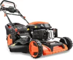 FUXTEC 4in1 Benzin Rasenmäher FX-RM5196eSPRO mit E-Start - 6PS/4,4kW | 51cm Schnittbreite & Flexibler Hinterradantrieb | 4-Takt Mäher mit Höhenverstellung 25mm-75mm - 60L Grasfangkorb & Mulchfunktion