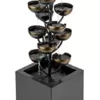 blumfeldt Joshua Tree - New Edition, Wasserspiel mit akustischen und optischen Akzenten, 17 Schalen, 7 Watt Starke Wasserpumpe, IPX8 Standard, einfache Installation, In- und Outdoor-Nutzung, schwarz - Image 5
