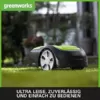 Greenworks Optimow M Rasenmäherroboter für Rasenflächen bis 500 m2 mit 30 % Gefälle, extrem leise, Bluetooth-Appgesteuert, erweiterte Sicherheitsfunktionen, Diebstahlschutz, 3 Jahre Garantie - Image 4