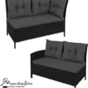 Montafox Poly Rattan Ecklounge 7 Personen Eckbank Tisch 2 Hocker Sitzkissen 5cm Gartengarnitur Sitzgruppe Ecksofa Terrasse Sitzecke Eckgarnitur Garten Wintergarten, Farbe:Nachtschwärmergrau - Image 4