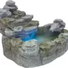 STILISTA® Mystischer Gartenbrunnen Olymp Brunnen in Steinoptik 100x80x60cm groß Springbrunnen inkl. Pumpe und LED- Beleuchtung rot blau gelb grün - Image 7