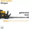 STIGA Benzin-Heckenschere HT 525, Leichter 22,5ccm Motor, 650W, 60cm Dual Action-Klingen - Image 4