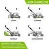 BRAST Benzin Rasenmäher mit Antrieb | 5,2kW(7PS) | 53cm Schnittbreite | TÜV | 4 Takt OHV Marken-Motor | 30-80mm Schnitthöhe | 60L Fangkorb | Stahlgehäuse | Reinigungsfunktion | Deluxe - Image 8
