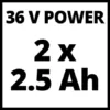 Einhell Akku-Rasenmäher GE-CM 36/33 Li Kit Power X-Change (36 V, 33cm Schnittbreite, bis 250 m², 30L Fangkorb, 25-65 mm Schnitthöhe, inkl. 2x 2,5 Ah Akkus + 2x Ladegeräte) - Image 11