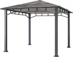 Sonnensegel für Gartenpavillon Sunset Deluxe 3x3 m inkl. Befestigungsmaterial - grau