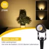 Greenclick Gartenbeleuchtung LED, 6 Set 1800LM 21 m Kabel Gartenbeleuchtung mit Strom, IP65 wasserdicht Gartenleuchte mit Erdspieß, Gartenstrahler Warmweiß COB Gartenlampe für Außen Rasen Weg Teich - Image 4