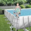 Bestway Power Steel Frame Pool Komplett-Set mit Sandfilteranlage 956 x 488 x 132 cm, lichtgrau, eckig - Image 3