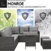 SVITA Monroe Garten-Lounge Set Polyrattan Lounge-Möbel Sitzgruppe Garten Grau - Image 4