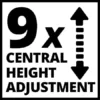Einhell Benzin-Rasenmäher GC-PM 46/4 S (2 kW, bis 1400 m², 4-Takt-Motor, 46 cm Schnittbreite, 50 L Fangsack, abschaltbarer Hinterradantrieb, 9-stufige zentrale Schnitthöhenverstellung 30 - 80 mm) - Image 11