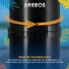 Arebos Solardusche 20 Liter | 228 cm | integrierter Thermometer & Fußdusche | Schwarz | bis 60°C | mit Gartenschlauch-Anschluss & Aquastop Funktion | inkl. Montagematerial & Abdeckhaube - Image 5