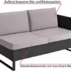 TecTake Polyrattan Lounge Sitzgruppe, 4-TLG. Gartenmöbel Set mit Sofa Tisch und Aufbewahrungsbox, Tisch mit Glasplatte, für Garten Balkon Terrasse, inkl. Sitz- und Rückenkissen (Schwarz | Nr. 404300) - Image 6