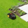 LANDXCAPE Mährobot LX799 für bis zu 300m² & 25% Steigung Automatischer Rasenmäher mit Seitenlast-Digitalanzeige 3-Messer-Schneid-/Mulchsystem Stoßerkennung Vernetzter Garten Roboter Schwarz/Organge - Image 3