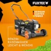 FUXTEC Benzin Rasenmäher FX-RM4180 1,8PS / 1,3kW | Gewicht nur 18kg | 40cm Schnittbreite & 3-stufige Schnitthöhenverstellung 25-55mm | 80ccm 4-Takt Mäher – Inkl. 45L Grasfangkorb - Image 3