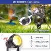 APONUO LED Gartenbeleuchtung, Außenleuchten Netzbetriebene 23m 12V Niederspannungs-Pfad Strahler mit Adapter IP67 Wasserdicht für Garten Hof Terrasse Bäume Rasen(Warmweiß, 6er Pack) - Image 5