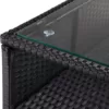 Casaria Polyrattan Lounge Set XL mit 7cm Auflagen 15cm Rückenkissen 5mm Sicherheitsglas Tisch Wetterfest Garten Ecklounge Gartenmöbel Schwarz Anthrazit - Image 10