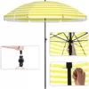 SONGMICS Sonnenschirm für Strand, Ø 200 cm, Gartenschirm, UV-Schutz bis UPF 50+, knickbar, tragbar, Schirmrippen aus Glasfaser, gelb-weiß gestreift GPU65YW - Image 8