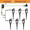 APONUO LED Gartenbeleuchtung, Außenleuchten Netzbetriebene 23m 12V Niederspannungs-Pfad Strahler mit Adapter IP67 Wasserdicht für Garten Hof Terrasse Bäume Rasen(Warmweiß, 6er Pack) - Image 3