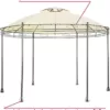 tectake 800723 Gartenpavillon rund Ø 3,5m, wasserabweisend, Pavillon Festzelt inkl. Seitenteile und Befestigungsmaterial (Creme) - Image 5