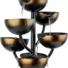 blumfeldt Joshua Tree - New Edition, Wasserspiel mit akustischen und optischen Akzenten, 17 Schalen, 7 Watt Starke Wasserpumpe, IPX8 Standard, einfache Installation, In- und Outdoor-Nutzung, schwarz - Image 3