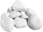 KIAPPO Dekosteine Thassos Steine Gartensteine Natursteine Zeitlos für Garten Zuhause Büro Biokamin Teiche Verpackung 40 x 30 x 15 cm 20 kg Weiß Steingröße 8-13 cm