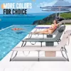 Soontrans Sonnenliege mit Dach, Gartenliege mit Kopfkissen & Tragegriffe & Seitentasche, Extra Breiter Liegefläche, Verstellbare Rückenlehne & Sonnenschutz, Sonnenliege klappbar für Strand (Anthrazit) - Image 9