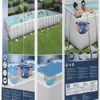 Bestway Power Steel Frame Pool Komplett-Set mit Sandfilteranlage 956 x 488 x 132 cm, lichtgrau, eckig - Image 8