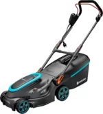 Gardena Elektro-Rasenmäher PowerMax 37/1800 G2: Mäher bis 500 m², 1800 W Leistung, 37 cm Schnittbreite, 45 l Fangvolumen, 35 bis 65 mm Schnitthöhe, ErgoTec Plus Griff, zusammenklappbar (14637-20)