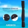 Arebos Solardusche 35L & Bodenplatte in Anthrazit | inklusive Abdeckhaube | mit integriertem Thermometer & Fußdusche | mit Gartenschlauch-Anschluss | Wassertemperatur bis 60°C | Silber-Schwarz - Image 7
