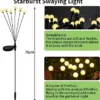 Solarlampen für Außen,Gartendeko Firefly Solar Pathway Lights, Außen Beleuchtung Glühwürmchen Licht Wasserdicht LED Birnen Deko für Fußweg Yard Patio Walkway Decor (4 Stück) - Image 4