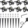 SanGlory 8er Set Gartenstrahler mit Erdspieß, 3W 2880 Lumen LED Gartenleuchte mit Stecker, IP65 Wasserdicht Gartenbeleuchtung LED mit Kabel, Warmweiß Außen-Strahler Außenlampe für Baum, Teich, Garten - Image 9