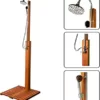 STILISTA Gartendusche Cascata aus 100% Shorea-Hartholz, geölt inkl. Handbrause - Image 3
