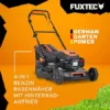FUXTEC 4in1 Benzin Rasenmäher FX-RM5170-4PS/2,9kW | 51cm Schnittbreite & 7-stufige Höhenverstellung 25mm-75mm | 4-Takt Mäher mit Hinterradantrieb - 60L Grasfangkorb, Mulchfunktion & Seitenauswurf - Image 3
