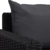Allibert by Keter Gartenlounge Sofa California 3-Sitzer, graphit/ cool grey, inkl. Sitz- und Rückenkissen, Kunststoff, runde Rattanoptik, 199 x 68 x 72 cm - Image 6
