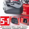 HECHT 5IN1 Rasenmäher Benzin – Bequemer Selbstantrieb - Für Flächen bis 1000 m² - Starker 4 Takt Motor mit 46 cm Schnittbreite – Radantrieb – Mulchfunktion – Seitenauswurf - Rasenmäher Benzin - Image 5