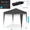 KESSER® Pavillon 3x3m | wasserdicht | inkl. Tasche | Pop-Up Klicksystem | UV-Schutz 50+ | Faltpavillon | Gartenzelt | Partyzelt | Metall-Verstrebungen | Anthrazit - Image 8