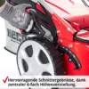 HECHT 5IN1 Dreirad Benzin Rasenmäher – kraftvoller 4 Takt Motor – 56, 51 und 46 cm Schnittbreite, 60l oder 70l Grasfangkorb – Radantrieb – Elektrostart – Mulchfunktion – Seitenauswurf – inkl. Öl - Image 9