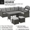 SVITA Monroe Garten-Lounge Set Polyrattan Lounge-Möbel Sitzgruppe Garten Grau - Image 5