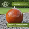 CLGarden Cortenstahl Kugelbrunnen CSB50 Gartenbrunnen Wasserspiel Rost Kugel Springbrunnen mit LED Beleuchtung - Image 5