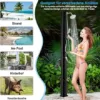 COSTWAY Solardusche mit Handbrause | 35 Liter | 216,5 cm | bis 60°C | Gartendusche mit schwenkbarem Duschkopf & Fußdusche | inkl. Gartenschlauch-Anschluss | Pooldusche für Pool, Strand, Garten - Image 8