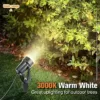 APONUO LED Gartenbeleuchtung, Außenleuchten Netzbetriebene 23m 12V Niederspannungs-Pfad Strahler mit Adapter IP67 Wasserdicht für Garten Hof Terrasse Bäume Rasen(Warmweiß, 6er Pack) - Image 6