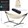 KESSER® Hängematte Lake mit Gestell Doppelhängematte für 2 Personen-Stabiler Rahmen 200kg Belastbarkeit Indoor & Outdoor XXL Hängesessel Doppel Mehrpersonen Garten Pool Balkon Terrasse Beige - Image 8