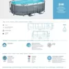 Bestway Power Steel Frame Pool-Set mit Filterpumpe 305 x 200 x 84 cm, grau, oval - Image 12